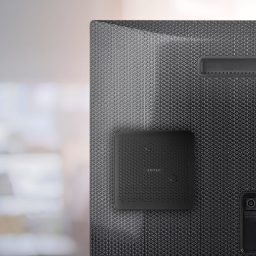 ZBOX edge MI676 / MI656 のモニター背面設置 — VESAブラケットでディスプレイ背面に固定